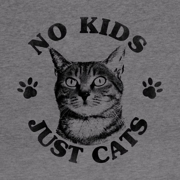 No kids, just cats vintage circle design by GriffGraphics